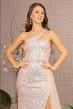 Load image into Gallery viewer, La Merchandise LAS3133 Sequin Glitter Asymmetric Long Dress - - LA Merchandise
