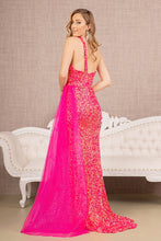 Load image into Gallery viewer, La Merchandise LAS3133 Sequin Glitter Asymmetric Long Dress - - LA Merchandise