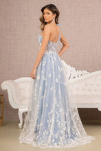 Load image into Gallery viewer, La Merchandise LAS3134 A-line Sheer Gown W/ Flower Applique - - LA Merchandise