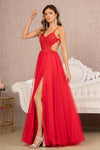 Load image into Gallery viewer, La Merchandise LAS3152 Spaghetti Strap Open Back Pageant Dress - RED - LAS