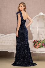 Load image into Gallery viewer, La Merchandise LAS3154 One Shoulder Feather Dress - - LA Merchandise