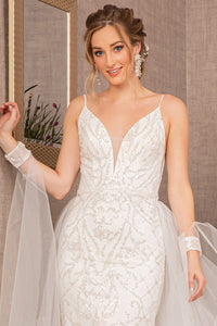 La Merchandise LAS3157 Embellished Sleeveless Wedding Gown - - LA Merchandise