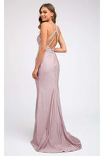 Load image into Gallery viewer, La Merchandise LAT233 Royal Blue Long Simple Stretchy Prom Dresses - - Dress LA Merchandise