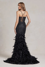 Load image into Gallery viewer, La Merchandise LAXC1111 Mermaid Feathers Red Carpet Gown - - LA Merchandise