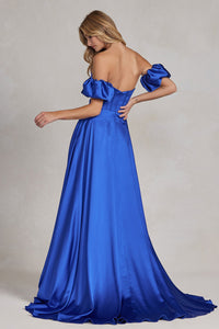 La Merchandise LAXK1122 Simple Formal Evening Gown - - LA Merchandise