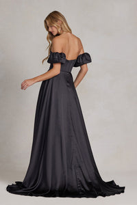La Merchandise LAXK1122 Simple Formal Evening Gown - - LA Merchandise