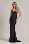 Load image into Gallery viewer, La Merchandise LAXK1123 Sexy Simple Open Back Stretchy Evening Gown - BLACK - LA Merchandise