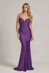 Load image into Gallery viewer, La Merchandise LAXK1123 Sexy Simple Open Back Stretchy Evening Gown - PLUM - LA Merchandise