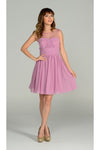 Load image into Gallery viewer, La Merchandise LAY7006 Short Simple Chiffon Bridesmaids Dresses - Mauve Mist - LA Merchandise