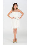 Load image into Gallery viewer, La Merchandise LAY7006 Short Simple Chiffon Bridesmaids Dresses - Off White Ivory - LA Merchandise