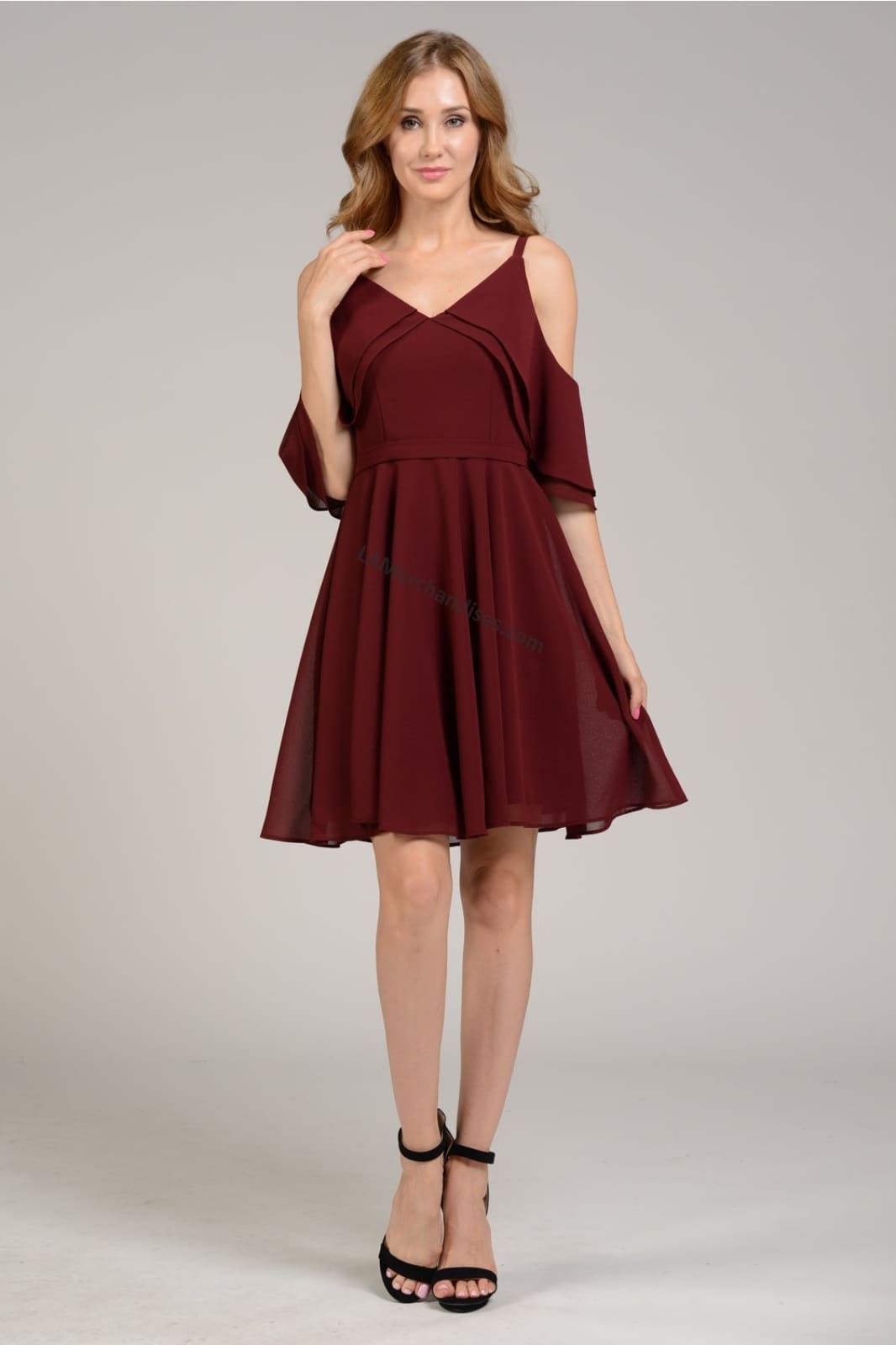 short flowy chiffon dress Seta T Women's Flowy Chiffon Summer Smocked V Neck Flutter Short Sleeve Ruffle Mini Dress Pink Large
