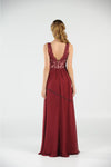 Load image into Gallery viewer, La Merchandise LAY8012 Sleeveless Lace &amp; Chiffon Long Evening Dress - - LA Merchandise