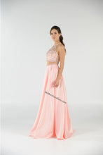 Load image into Gallery viewer, La Merchandise LAY8210 Beaded Top with Long Satin Skirt &amp; Side Pockets - - LA Merchandise