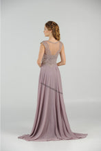 Load image into Gallery viewer, La Merchandise LAY8254 Cap sleeve long chiffon Mother of Bride dress - - LA Merchandise