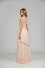 Load image into Gallery viewer, La Merchandise LAY8254 Cap sleeve long chiffon Mother of Bride dress - - LA Merchandise