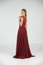 Load image into Gallery viewer, La Merchandise LAY8254 Cap sleeve long chiffon Mother of Bride dress - - LA Merchandise