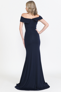 La Merchandise LAY8258 Simple Off Shoulder Bridesmaids Prom Long Dress - - LA Merchandise