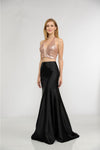 Load image into Gallery viewer, La Merchandise LAY8294 2 Piece Set Halter sequins top &amp; long skirt - Rose Gold - LA Merchandise