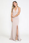 Load image into Gallery viewer, La Merchandise LAY8298 Sexy Back Simple Prom Long Bridesmaids Dress - MOCHA - LA Merchandise
