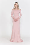 Load image into Gallery viewer, La Merchandise LAY8378 Modest Long Sleeve Simple Bridesmaids Dresses - DUSTY ROSE - LA Merchandise