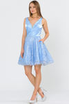 Load image into Gallery viewer, La Merchandise LAY8418 Fit &amp; Flare Short Homecoming Dress - BLUE - LA Merchandise