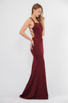 Load image into Gallery viewer, La Merchandise LAY8468 Sexy Simple Open Back Formal Bridesmaids Dress - BURGUNDY - LA Merchandise