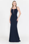Load image into Gallery viewer, La Merchandise LAY8468 Sexy Simple Open Back Formal Bridesmaids Dress - NAVY BLUE - LA Merchandise