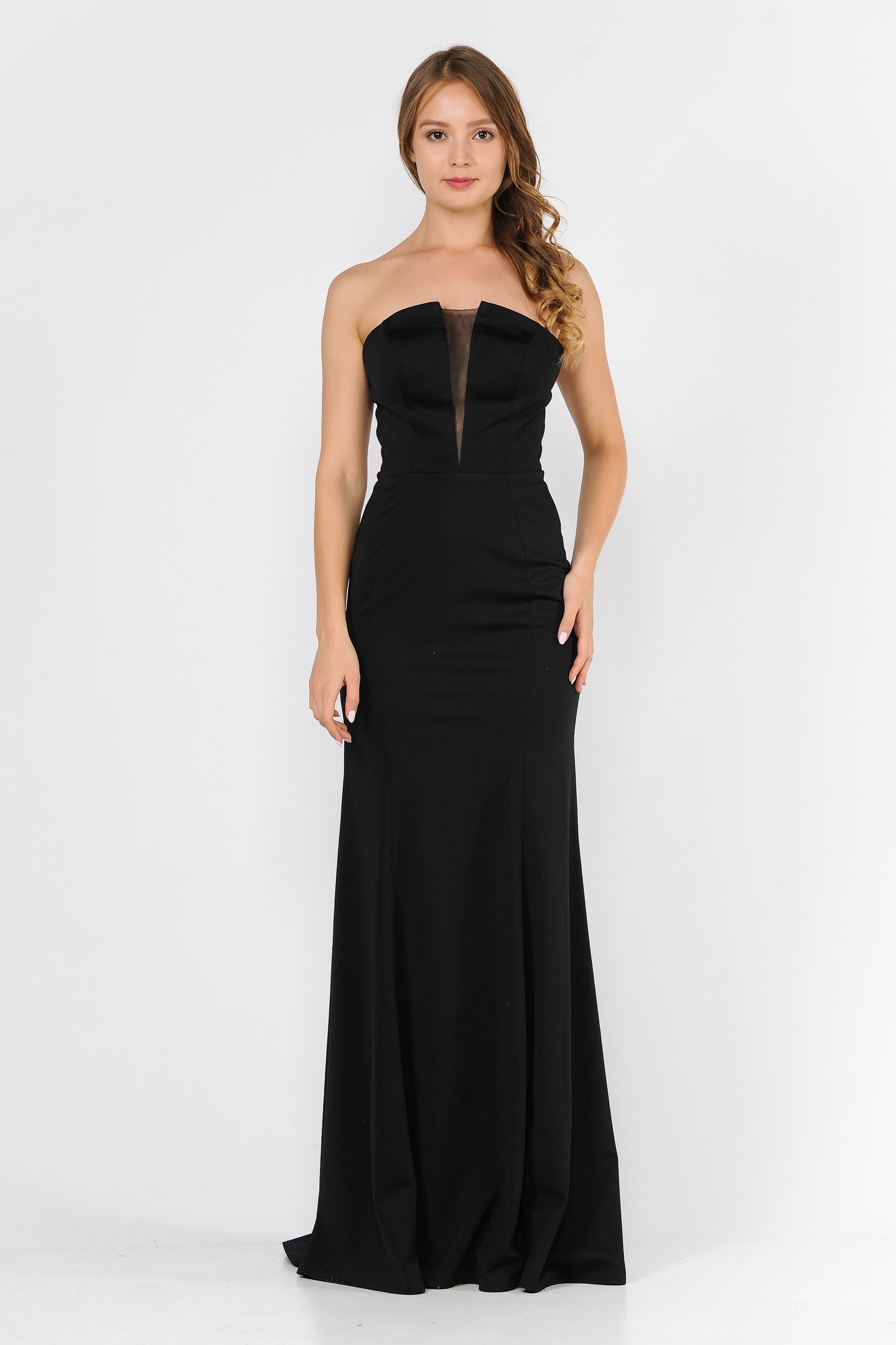 La Merchandise LAY8488 Hot Strapless Prom Simple Formal Evening Dress - BLACK - LA Merchandise