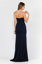 Load image into Gallery viewer, La Merchandise LAY8488 Hot Strapless Prom Simple Formal Evening Dress - NAVY - LA Merchandise