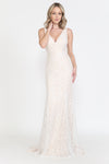 Load image into Gallery viewer, La Merchandise LAY8496 Elegant Bridal Sleeveless Lace Wedding Gown - OFF WHITE NUDE - LA Merchandise