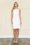 Load image into Gallery viewer, La Merchandise LAY8522 Sleeveless Cocktail Knee Length Midi MOB Dress - OFF WHITE - LA Merchandise