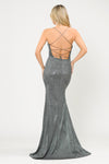 Load image into Gallery viewer, La Merchandise LAY8666 Sexy Criss Cross Back Glitter Formal Prom Dress - - LA Merchandise