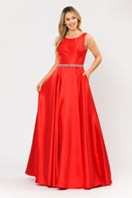 Load image into Gallery viewer, La Merchandise LAY8678 Mikado Sleeveless A-Line Formal Evening Gown - RED - LA Merchandise