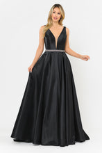 Load image into Gallery viewer, La Merchandise LAY8682 Beautiful Mikado Pageant Long Formal Prom Gown - BLACK - LA Merchandise
