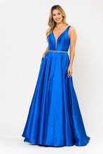 Load image into Gallery viewer, La Merchandise LAY8682 Beautiful Mikado Pageant Long Formal Prom Gown - ROYAL - LA Merchandise