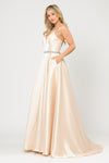 Load image into Gallery viewer, La Merchandise LAY8688 Simple Mikado Sexy Open Back A-Line Prom Gown - - Dresses LA Merchandise