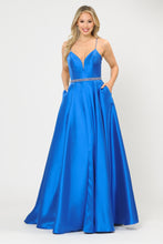 Load image into Gallery viewer, La Merchandise LAY8688 Simple Mikado Sexy Open Back A-Line Prom Gown - Royal Blue - Dresses LA Merchandise
