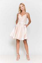 Load image into Gallery viewer, La Merchandise LAY8694 Short Cocktail Homecoming Sweet 16 Party Dress - BLUSH - LA Merchandise