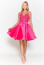 Load image into Gallery viewer, La Merchandise LAY8694 Short Cocktail Homecoming Sweet 16 Party Dress - FUCHSIA - LA Merchandise