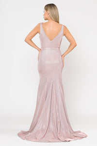 La Merchandise LAY8704 Shiny Mermaid Formal Glitter Evening Prom Gown - - LA Merchandise
