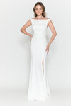 Load image into Gallery viewer, La Merchandise LAY8724B Off White Off Shoulder Bridal Wedding Dress - OFF WHITE IVORY - LA Merchandise