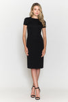 Load image into Gallery viewer, La Merchandise LAY8774 Simple Short Cap Sleeve Mother of Bride Dress - BLACK - LA Merchandise