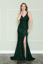 Load image into Gallery viewer, La Merchandise LAY8872 Hot Sequin Red Carpet Formal Evening Prom Gown - EMERALD GREEN - LA Merchandise