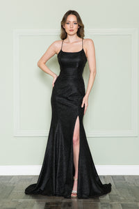 La Merchandise LAY8878 Special Occasion Sexy Open Back Prom Gowns - BLACK - LA Merchandise