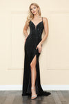 Load image into Gallery viewer, La Merchandise LAY8892 Sexy Open Back Bodycon Prom Dress with Slit - BLACK - LA Merchandise
