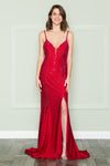 Load image into Gallery viewer, La Merchandise LAY8892 Sexy Open Back Bodycon Prom Dress with Slit - RED - LA Merchandise