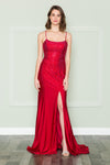 Load image into Gallery viewer, La Merchandise LAY8894 Open Back Prom Stretchy Long Rhinestone Dress - RED - LA Merchandise