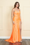 Load image into Gallery viewer, La Merchandise LAY8896 Simple Sexy Bodycon Stretchy Formal Prom Gown - ORANGE - LA Merchandise