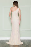 Load image into Gallery viewer, La Merchandise LAY8898 Champagne Sequined One Shoulder Prom Dresses - - LA Merchandise