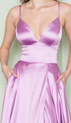 Load image into Gallery viewer, La Merchandise LAY8908 Simple Satin Formal Evening A-Line Prom Gown - - LA Merchandise